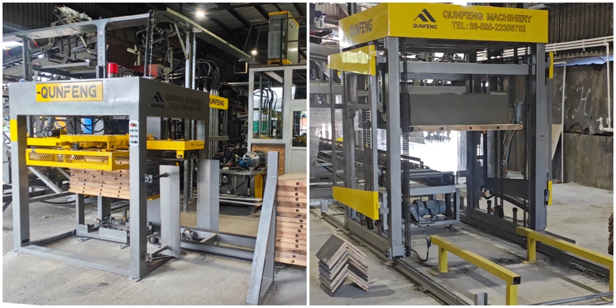 Qunfeng Machinery block-making production line put into operation by a Russian client. क्यूनफेंग मशीनरी ब्लॉक-मेकिंग उत्पादन लाइन को एक रूसी ग्राहक द्वारा परिचालन में लाया गया।
