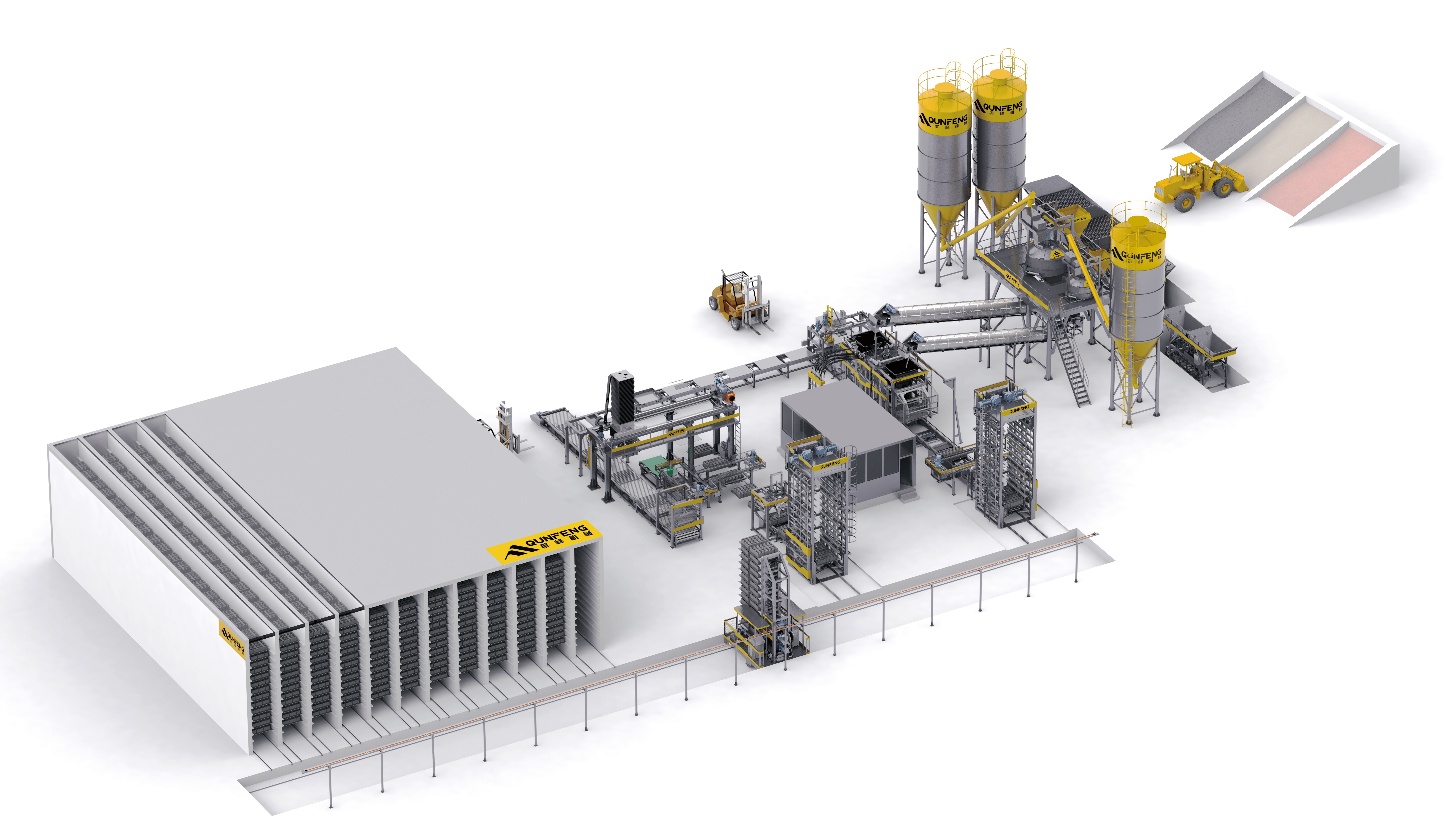 The industry’s most advanced intelligent concrete product production line उद्योग की सबसे उन्नत बुद्धिमान कंक्रीट उत्पाद उत्पादन लाइन