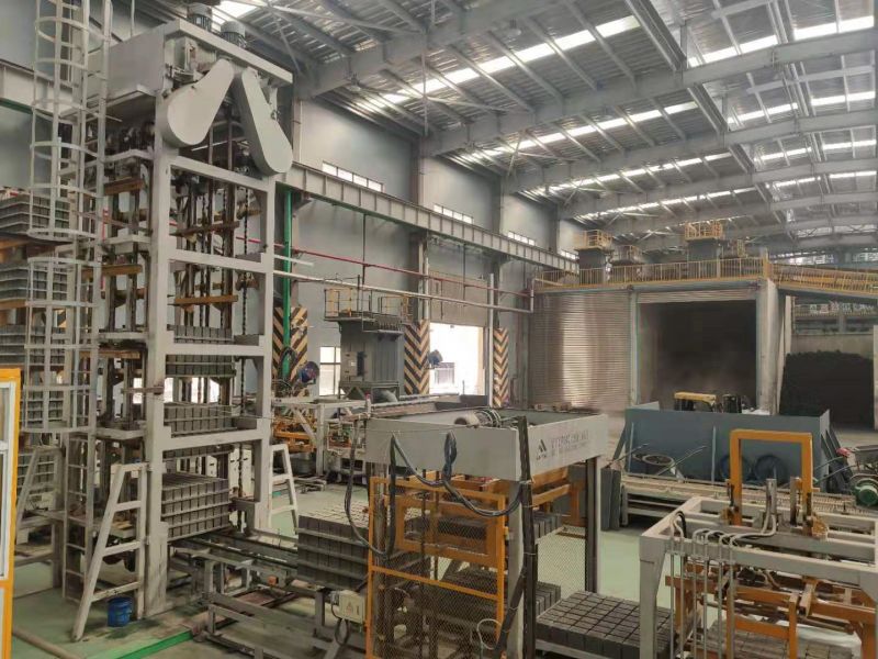जियांग्सू प्रांत के ताइक्सिंग में QS1500 स्वचालित ब्लॉक उत्पादन लाइन 