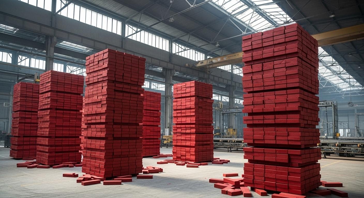 लाल ब्लॉक उत्पादन मशीन