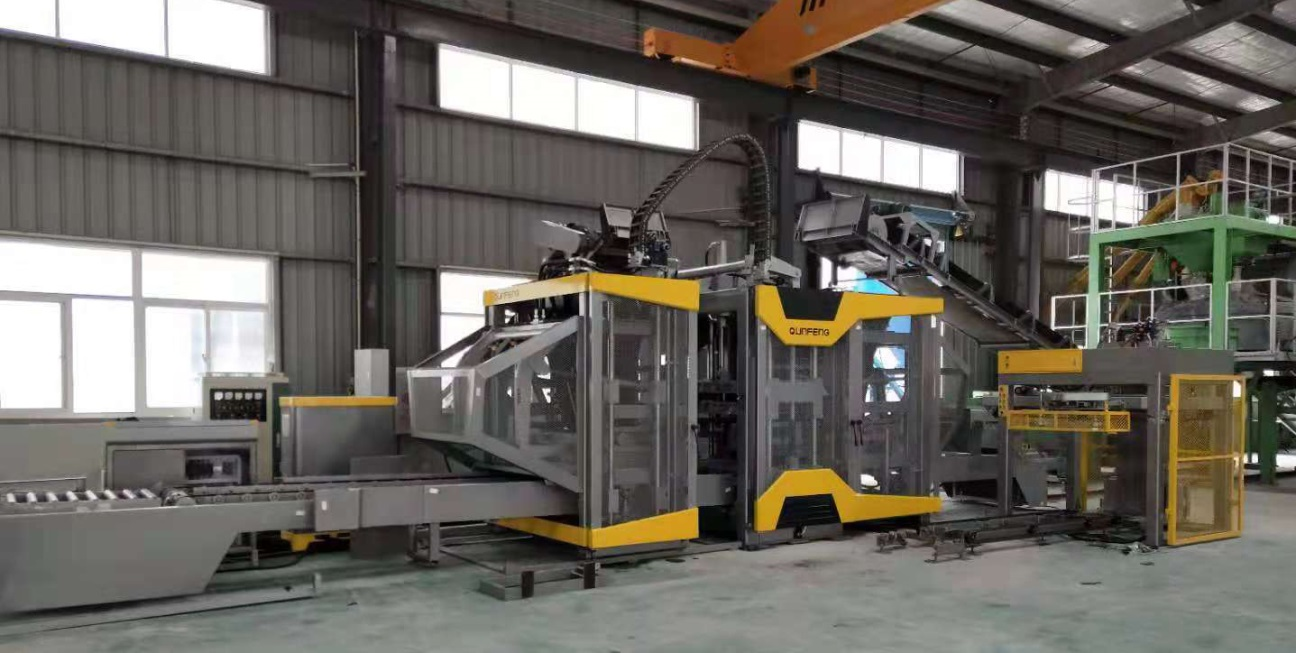 चिया/बीजिंग-बीजिंग के स्पंज सिटी निर्माण में हवा से उड़ने वाली रेत से बनी पारगम्य ईंटों की उत्पादन लाइन