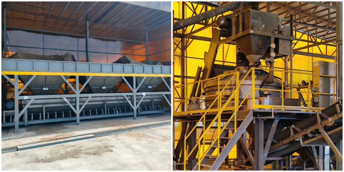 QS1300 श्रृंखला कंक्रीट ब्लॉक उत्पादन लाइन के लिए बुद्धिमान बैचिंग प्रणाली, क्यूनफेंग मशीनरी द्वारा कजाकिस्तान, मध्य एशिया में एक ग्राहक को आपूर्ति की गई