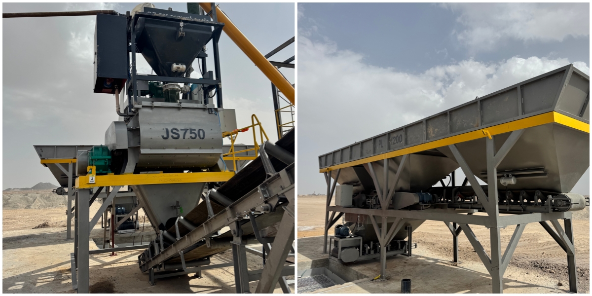 पाकिस्तान में क्यूनफेंग कंक्रीट ब्लॉक बनाने की मशीन की स्वचालित बैचिंग प्रणाली